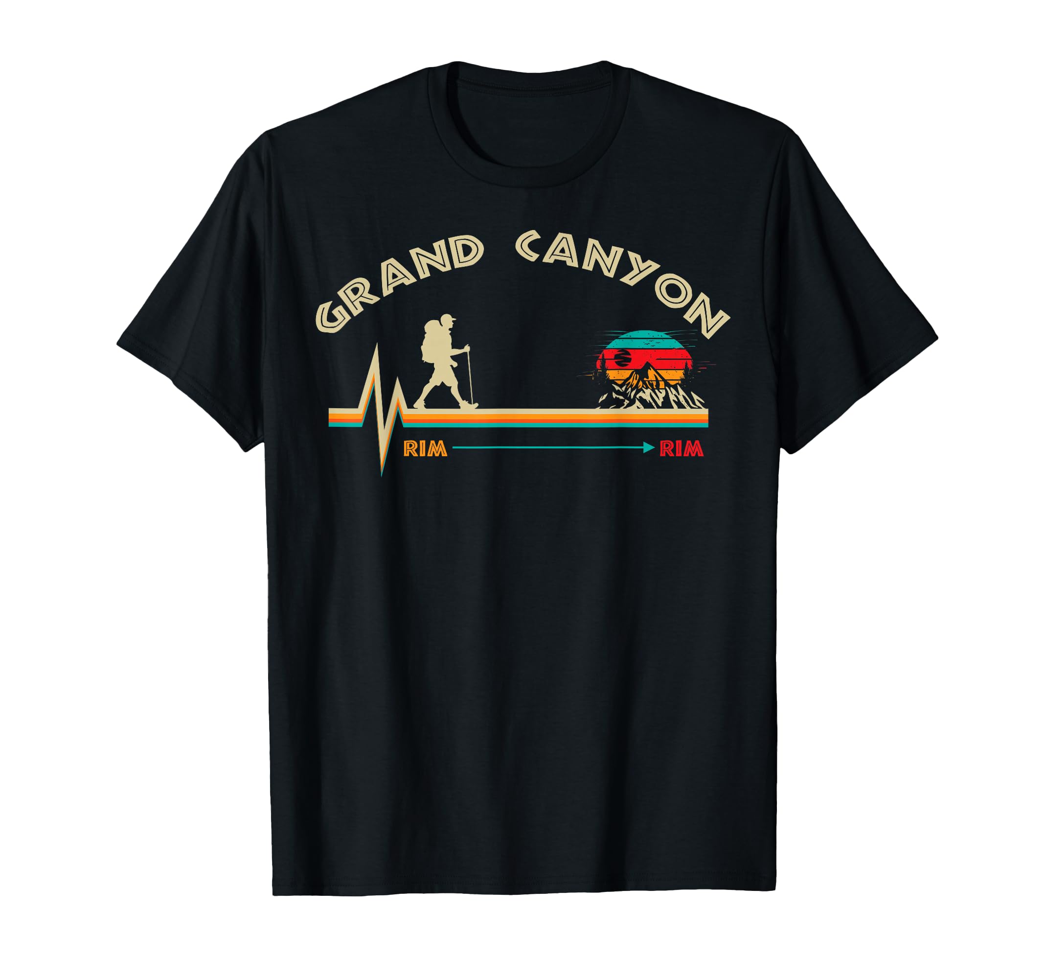 Grand Canyon National Park Rim Rim Hiking T-Shirt - Novelty Apparel Unisex - T-Shirt, Sweatshirt, Hoodie