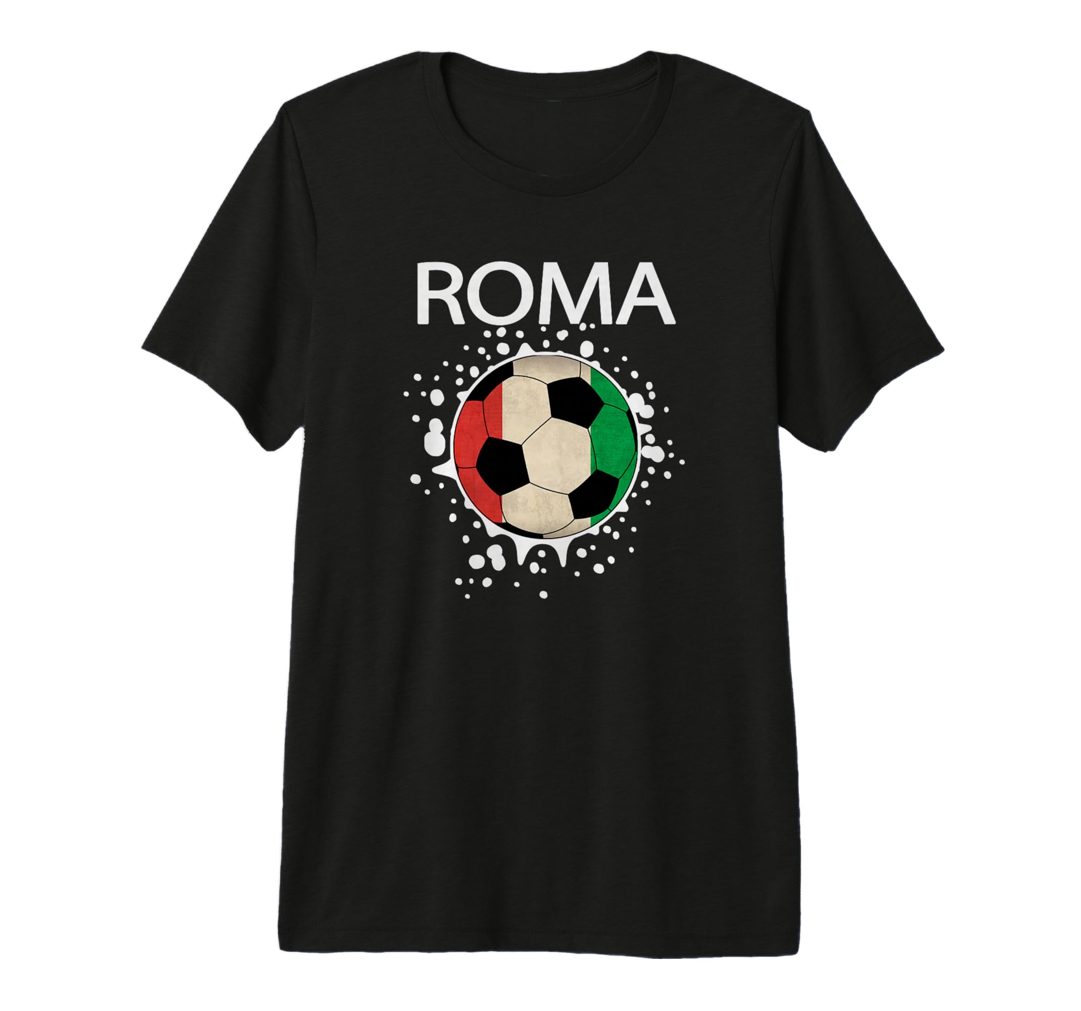 Roma Soccer 2018 Italian Flag Fire T-Shirt - Graphic Print for Adults - T-Shirt, Sweatshirt, Hoodie