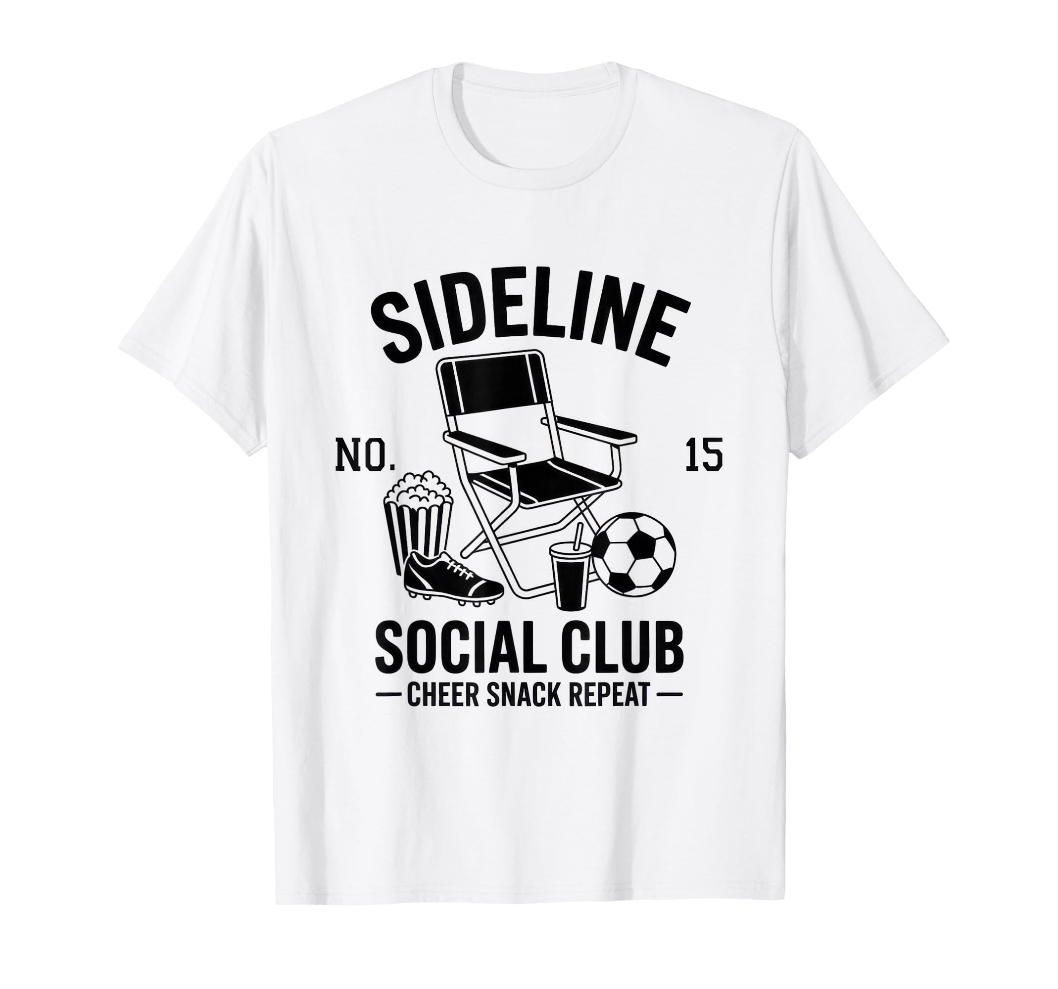 Sideline Social Club Soccer Mom Game Day T-Shirt - Graphic Print for Adults - T-Shirt, Sweatshirt, Hoodie