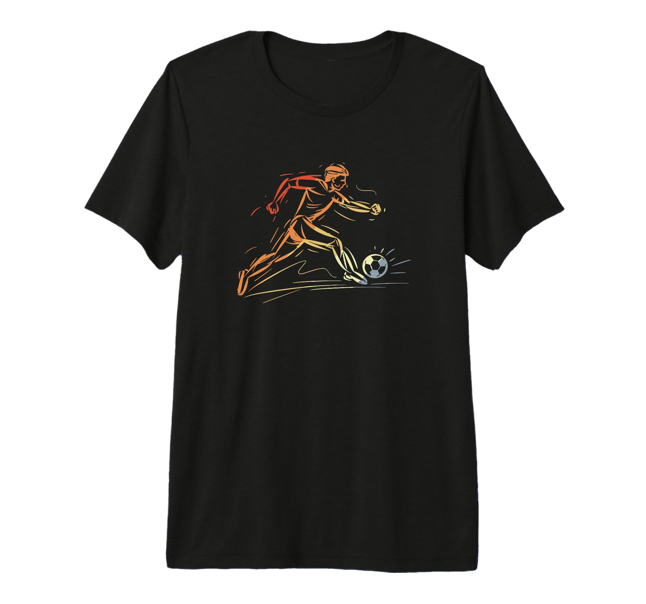 Soccer Player Drawing Team Sport Tri T-Shirt - Aesthetic Graphic Unisex - T-Shirt, Sweatshirt, Hoodie
