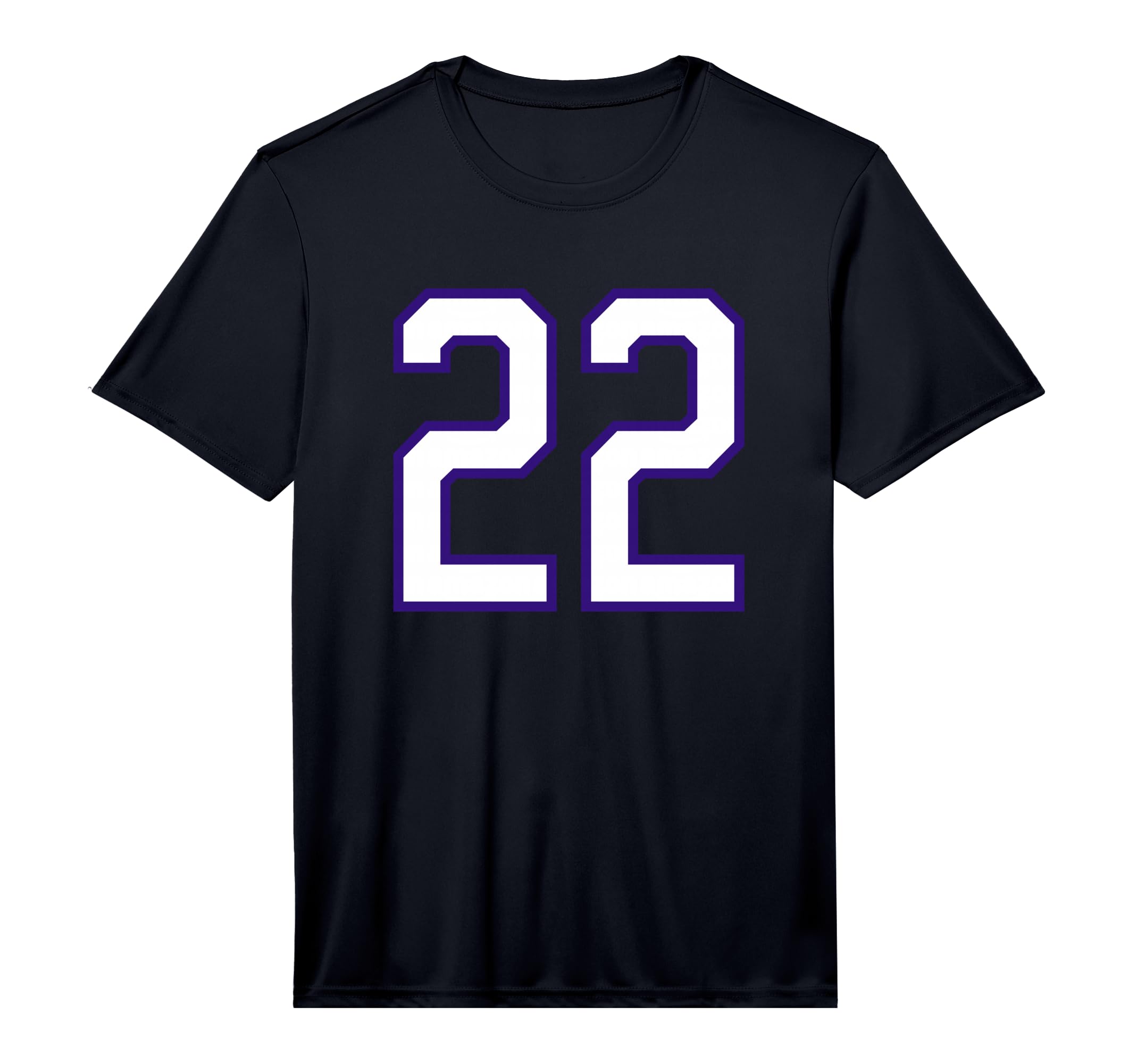 White Purple Sports Team Number 22 T-Shirt - Minimalist Print Men Women - T-Shirt, Sweatshirt, Hoodie