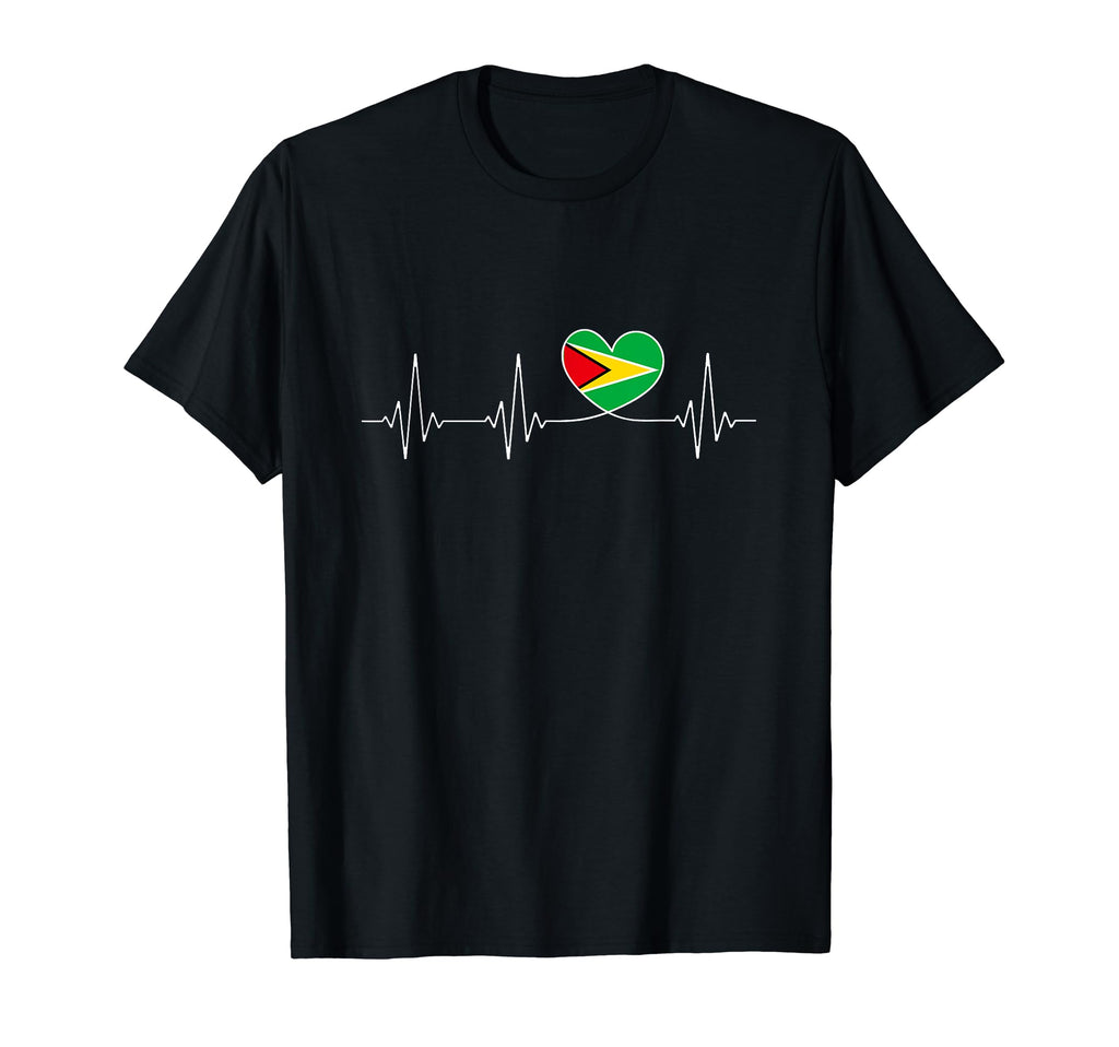 Guyana Love Heartbeat And Guyanese T-Shirt - Custom Art Print for Adults - T-Shirt, Sweatshirt, Hoodie