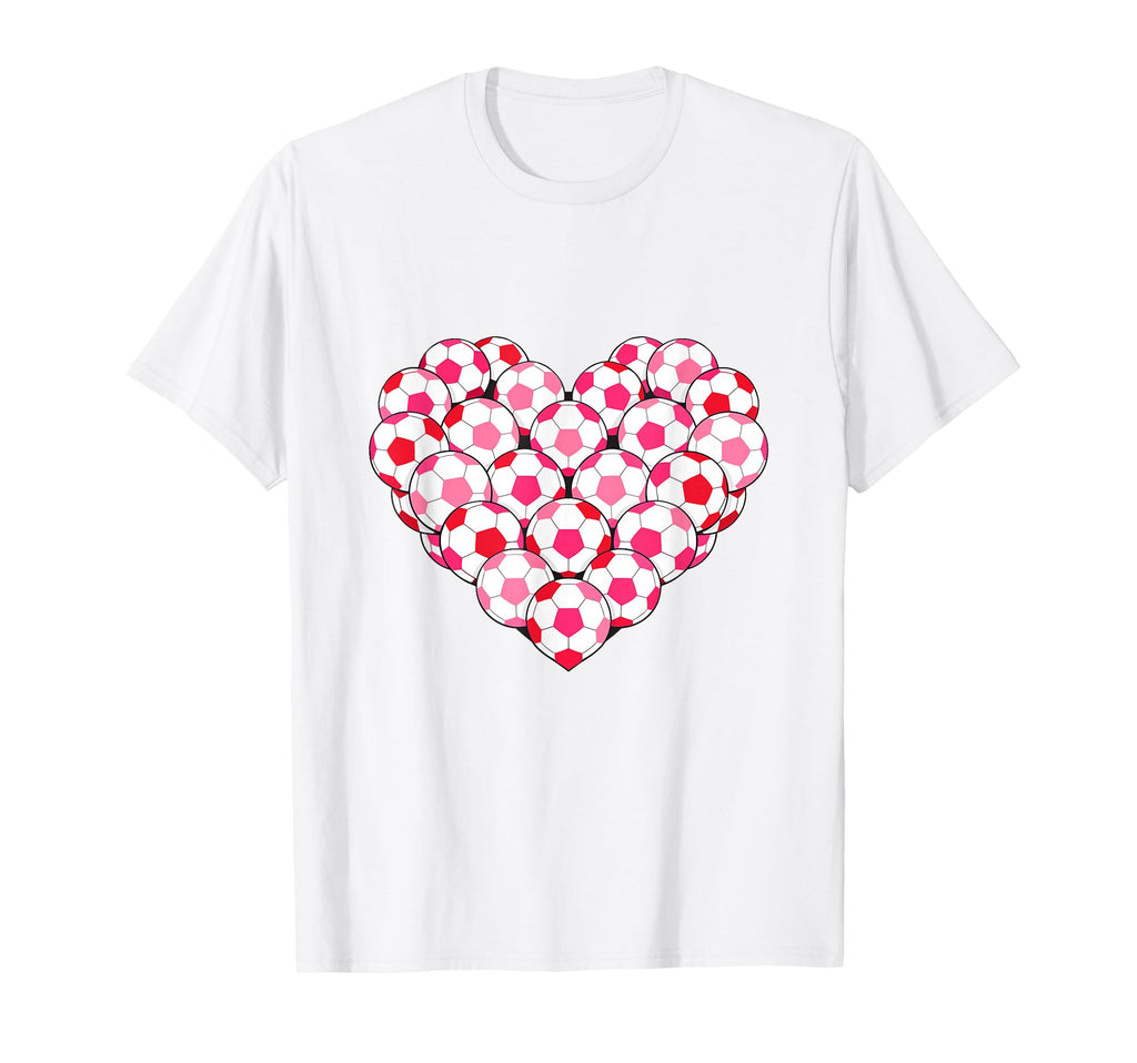 Heart Shaped Soccer Ball Art T-Shirt - Custom Art Print for Adults - T-Shirt, Sweatshirt, Hoodie