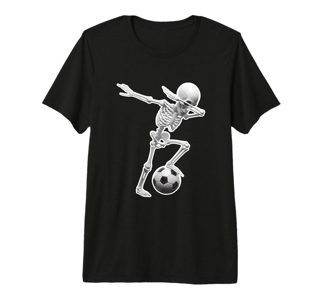 Dabbing Skeleton Soccer Spooky T-Shirt - Casual Everyday Wear for Adults - T-Shirt, Sweatshirt, Hoodie