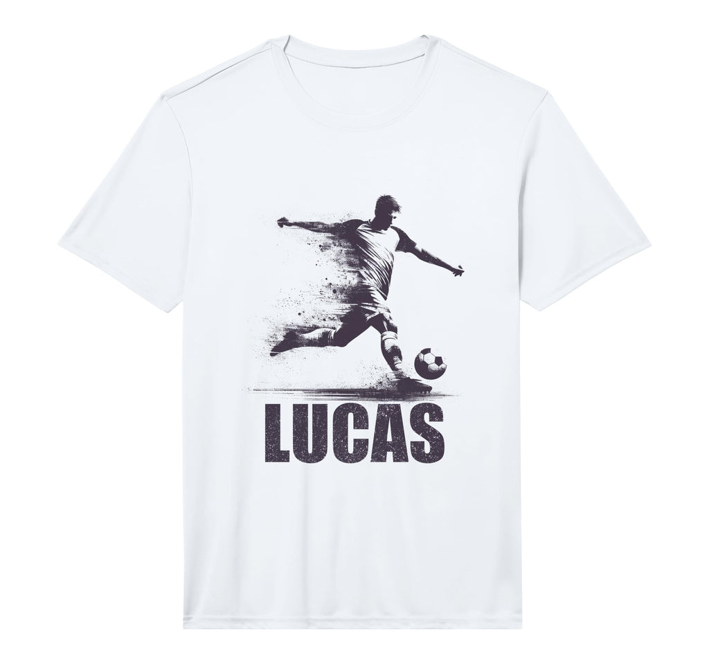 Lucas Soccer Personalized First Name T-Shirt - Custom Art Print for Adults - T-Shirt, Sweatshirt, Hoodie