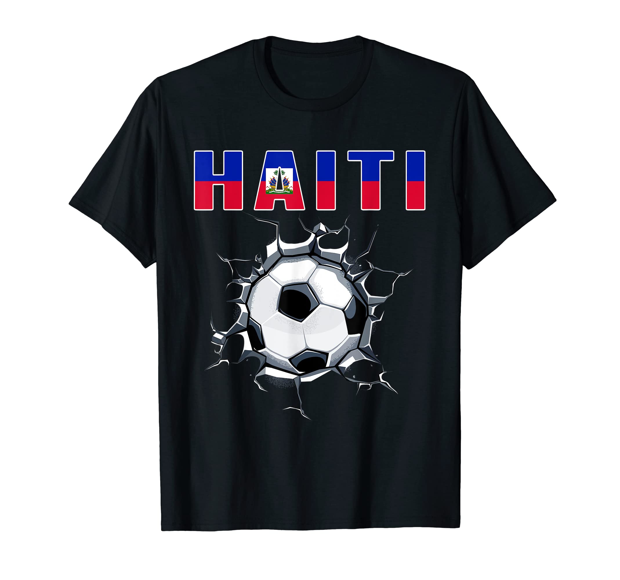 Haiti Soccer Fans Jersey Haitian T-Shirt - Custom Art Print Men Women - T-Shirt, Sweatshirt, Hoodie