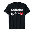 Canada Flag Heartbeat Soccer T-Shirt - Minimalist Print for Adults - T-Shirt, Sweatshirt, Hoodie