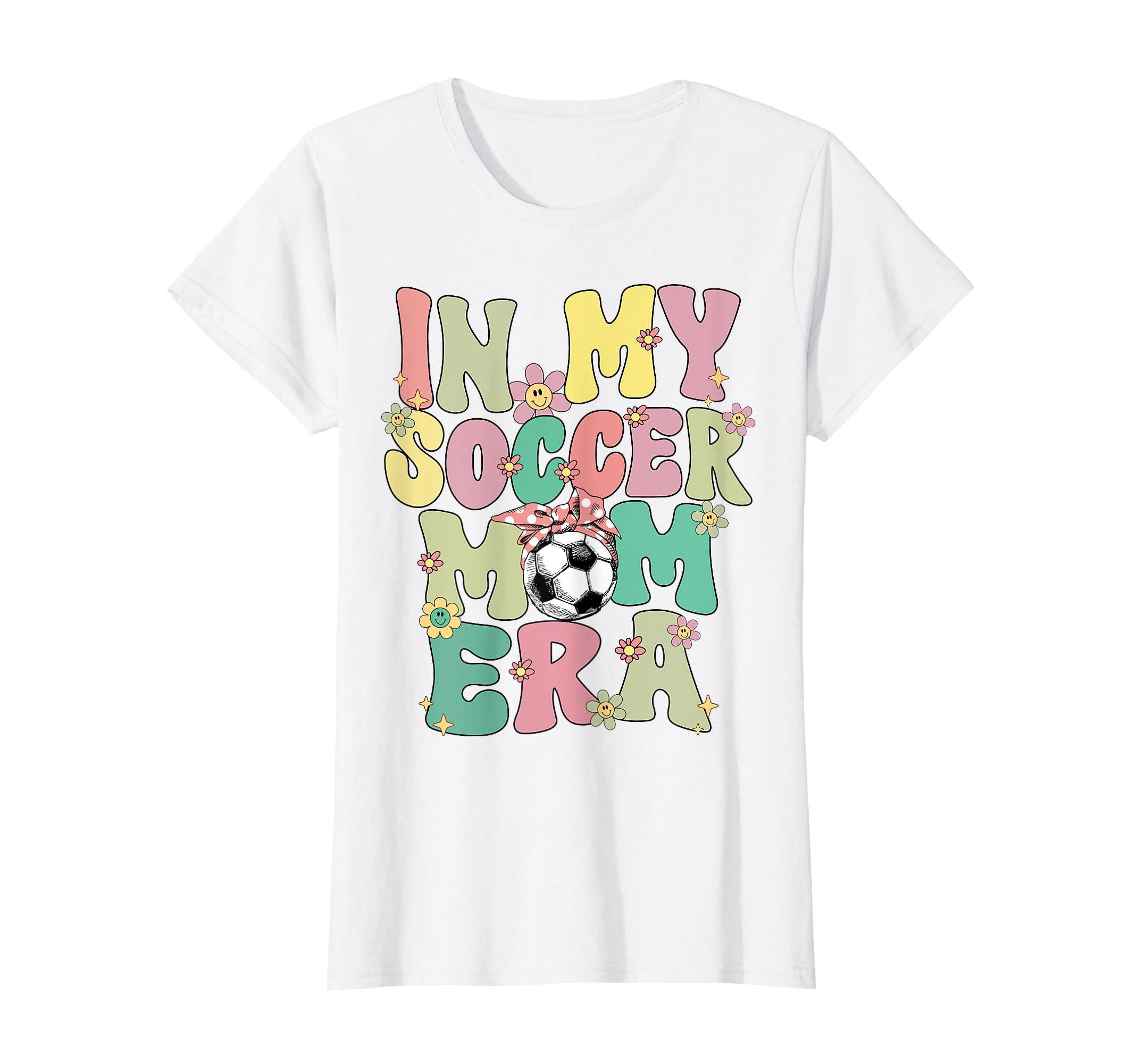 My Soccer Mom Era Groovy Soccer Mom T-Shirt - Trendy Graphic for Adults - T-Shirt, Sweatshirt, Hoodie