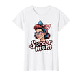 Patriotic Soccer Mom American Flag T-Shirt - Graphic Print Unisex - T-Shirt, Sweatshirt, Hoodie
