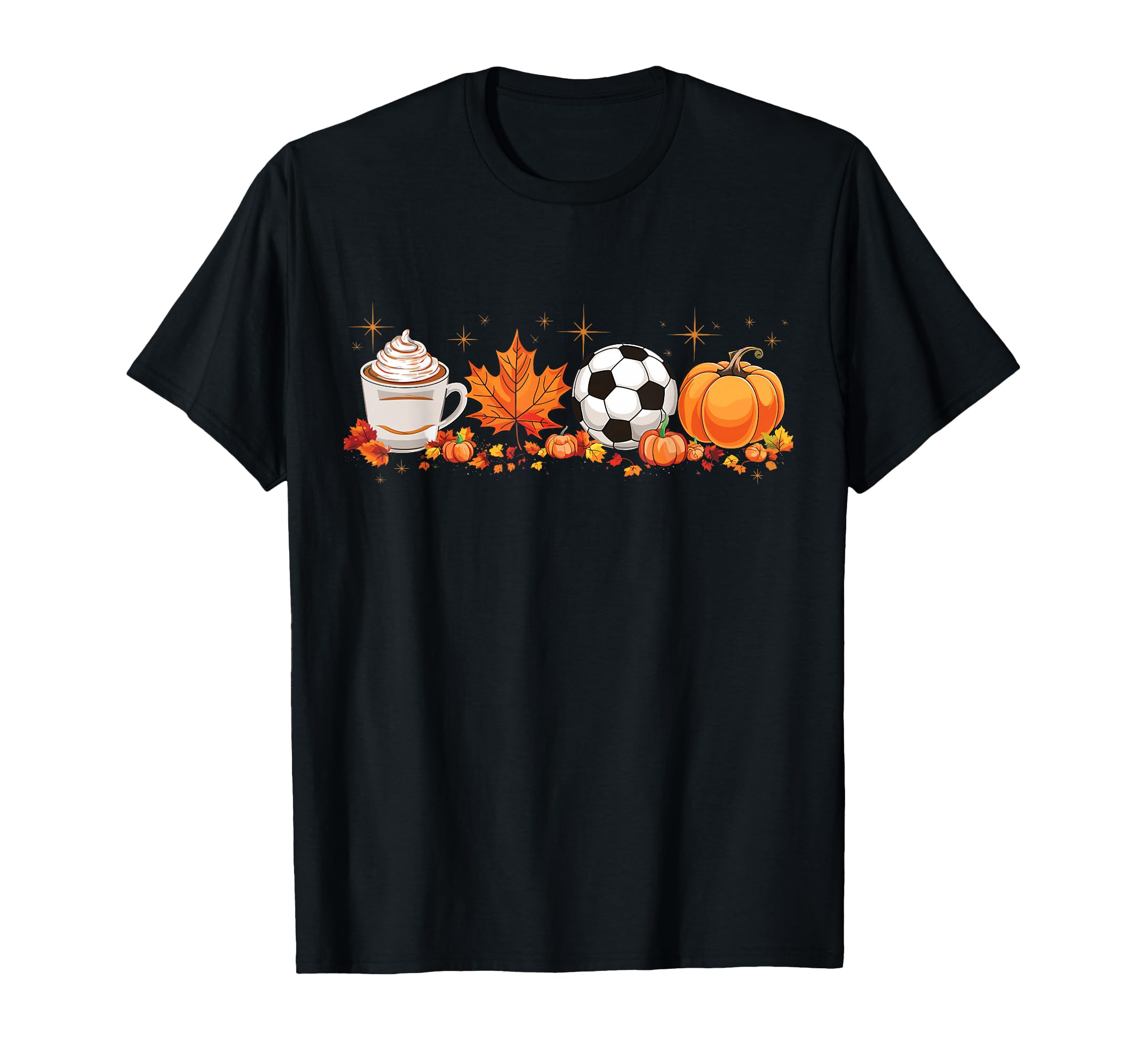 Fall Vibes Pumpkin Spice Soccer T-Shirt - Minimalist Print Unisex - T-Shirt, Sweatshirt, Hoodie