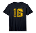 Yellow Distressed Sport Team Number T-Shirt - Custom Art Print Men Women - T-Shirt, Sweatshirt, Hoodie