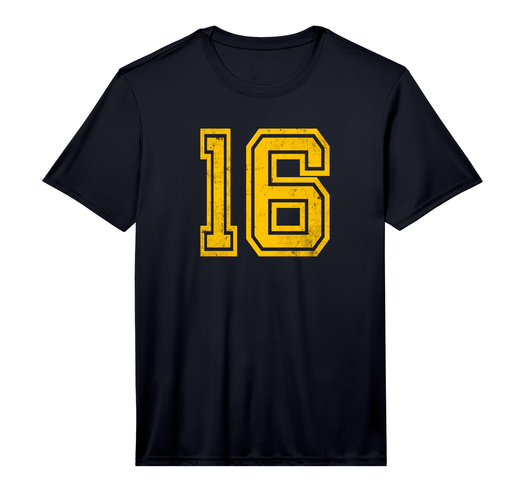 Yellow Distressed Sport Team Number T-Shirt - Custom Art Print Men Women - T-Shirt, Sweatshirt, Hoodie