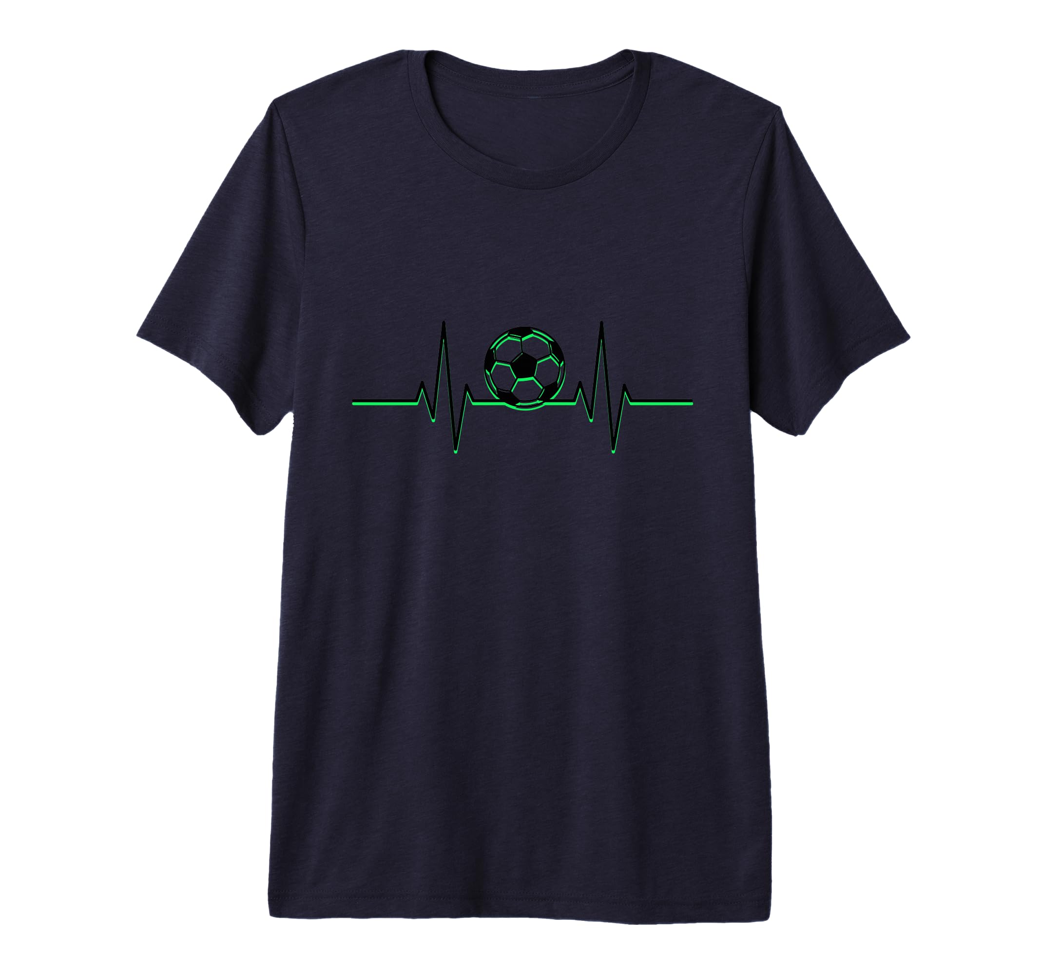 Soccer Ball Heartbeat Ekg Pulse T-Shirt - Aesthetic Graphic Men Women - T-Shirt, Sweatshirt, Hoodie