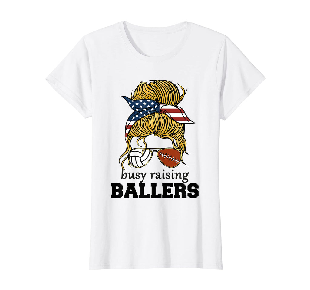 Womens Volleyball And Football Mom Usa T-Shirt - Novelty Apparel Men Women - T-Shirt, Sweatshirt, Hoodie