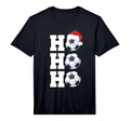 Ho Ho Ho Soccer Ball Santa Hat T-Shirt - Fun Novelty Design Men Women - T-Shirt, Sweatshirt, Hoodie