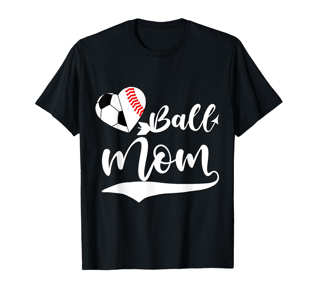 Heart Funny Baseball Soccer Mom Lover T-Shirt - Unique Graphic Men Women - T-Shirt, Sweatshirt, Hoodie