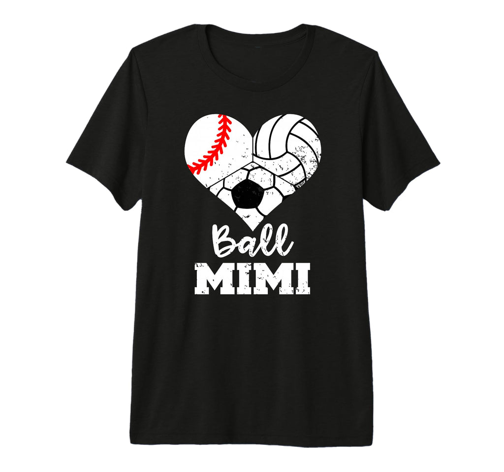 Ball Mimi Heart Funny Baseball T-Shirt - Custom Art Print Men Women - T-Shirt, Sweatshirt, Hoodie