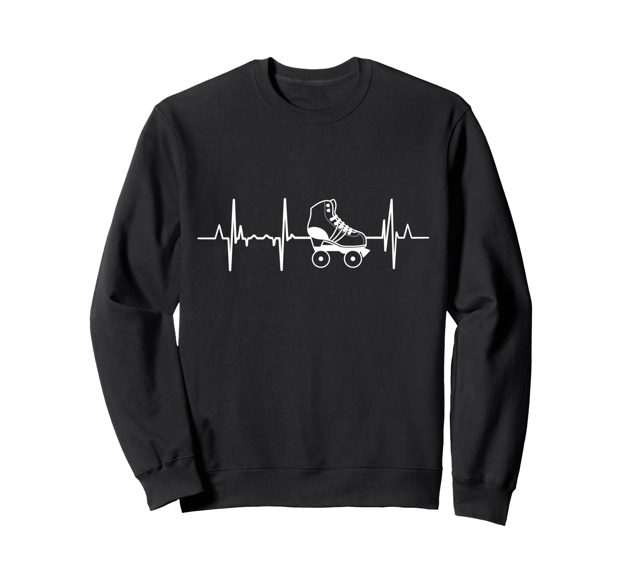 Roller Skates Heartbeat Roller Sweatshirt - Unique Graphic Men Women - T-Shirt, Sweatshirt, Hoodie