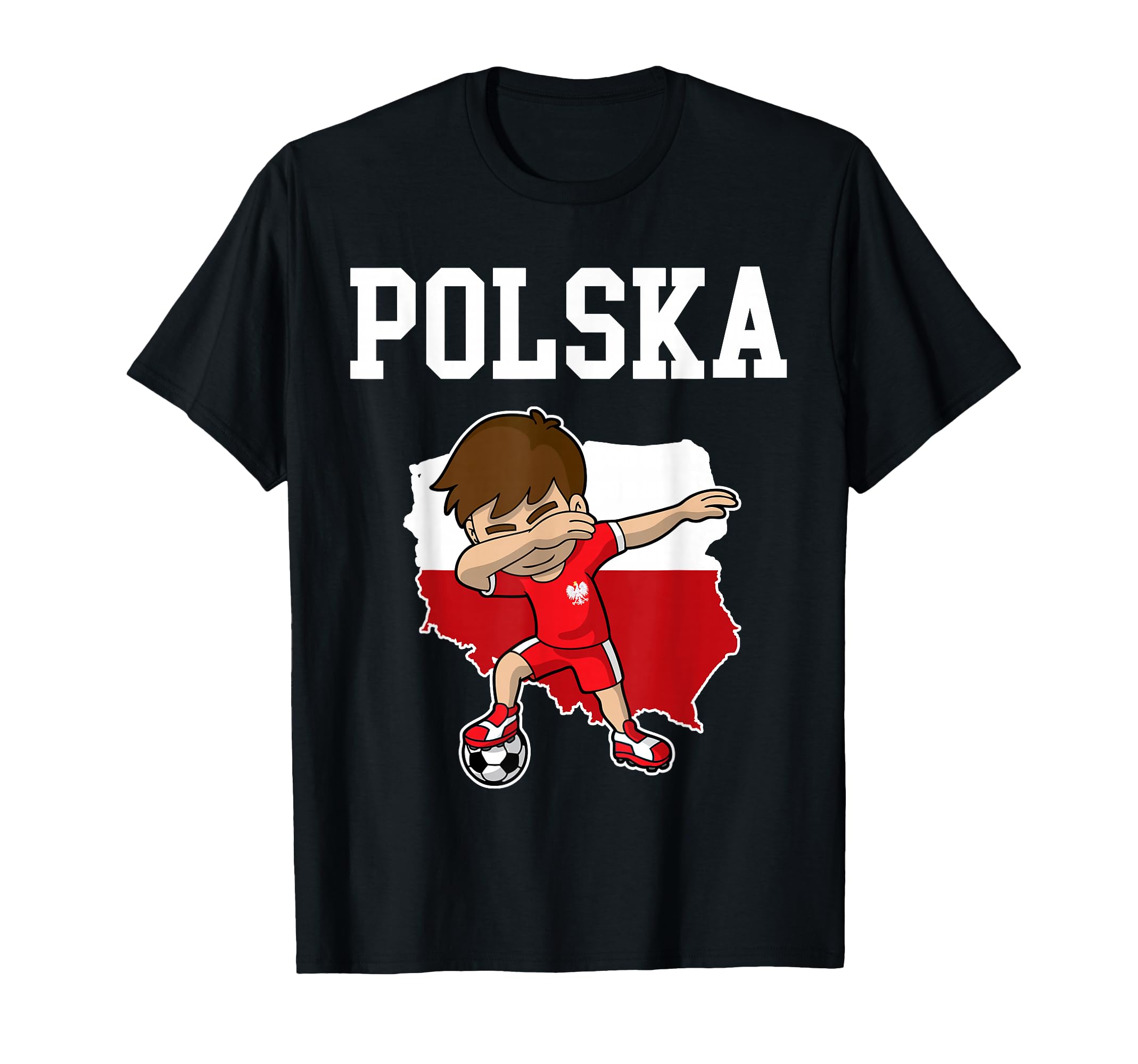 Polska Soccer Poland Polish Dabbing T-Shirt - Aesthetic Graphic for Adults - T-Shirt, Sweatshirt, Hoodie