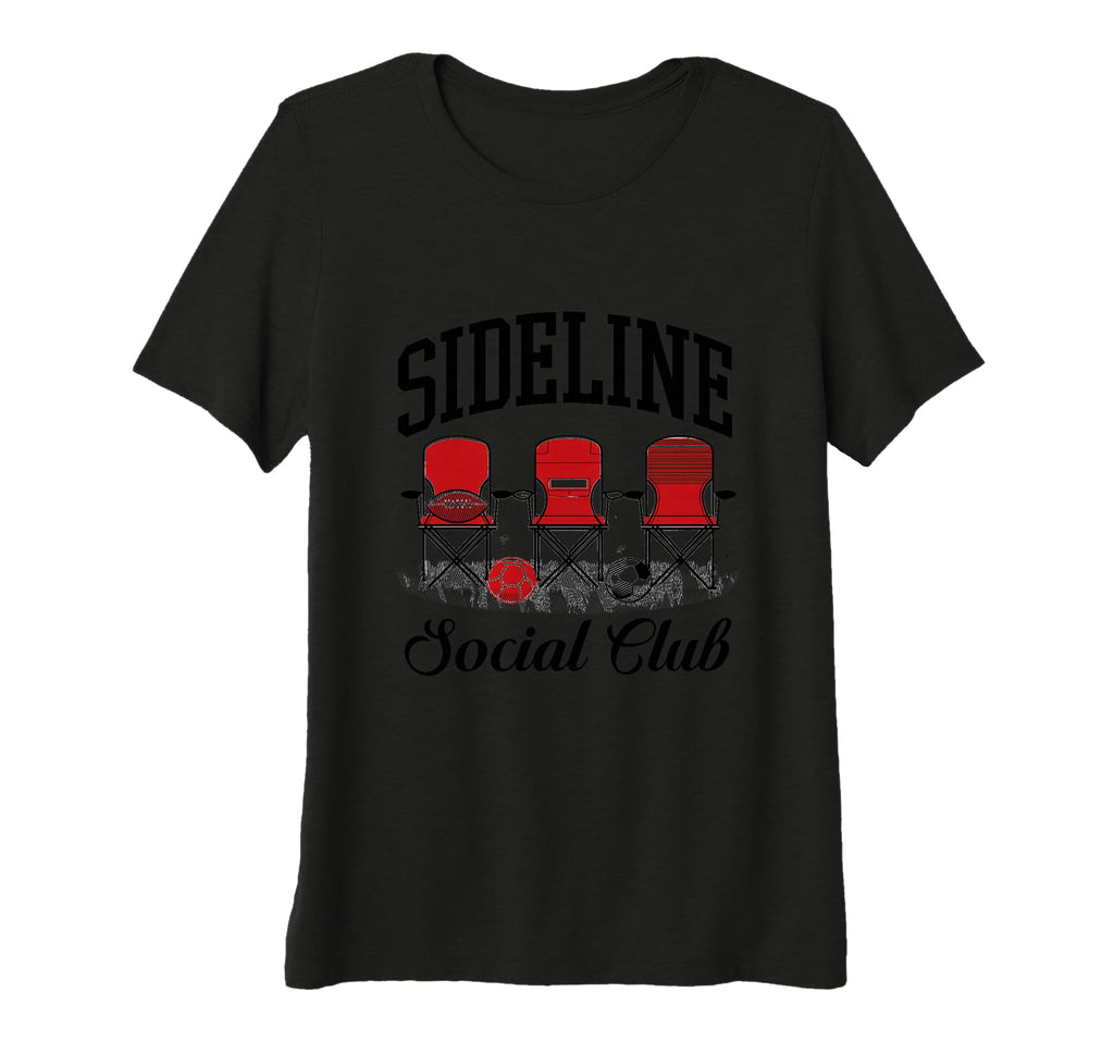 Womens Sideline Social Club Soccer Tri T-Shirt - Trendy Graphic Unisex - T-Shirt, Sweatshirt, Hoodie