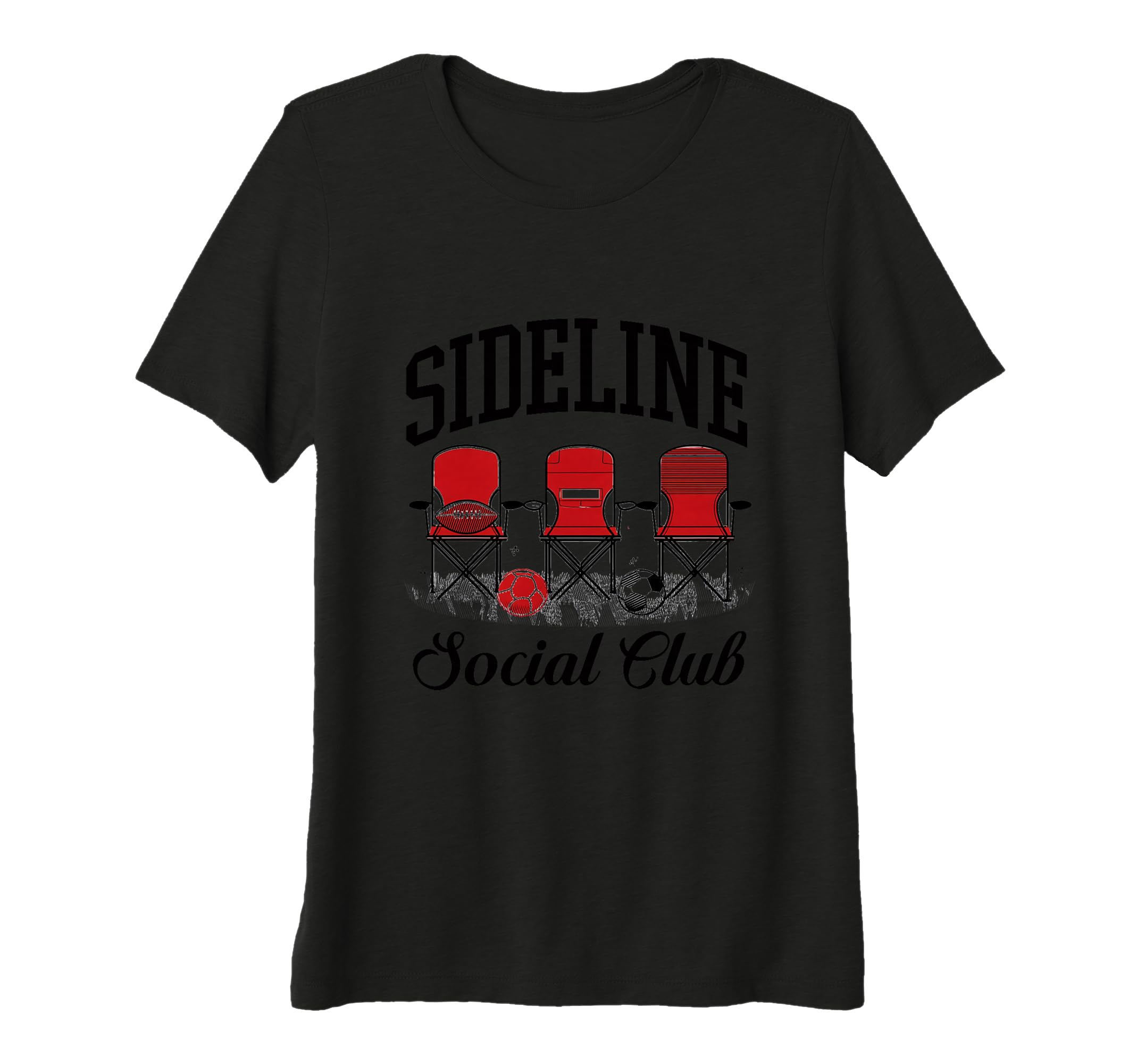 Womens Sideline Social Club Soccer Tri T-Shirt - Trendy Graphic Unisex - T-Shirt, Sweatshirt, Hoodie