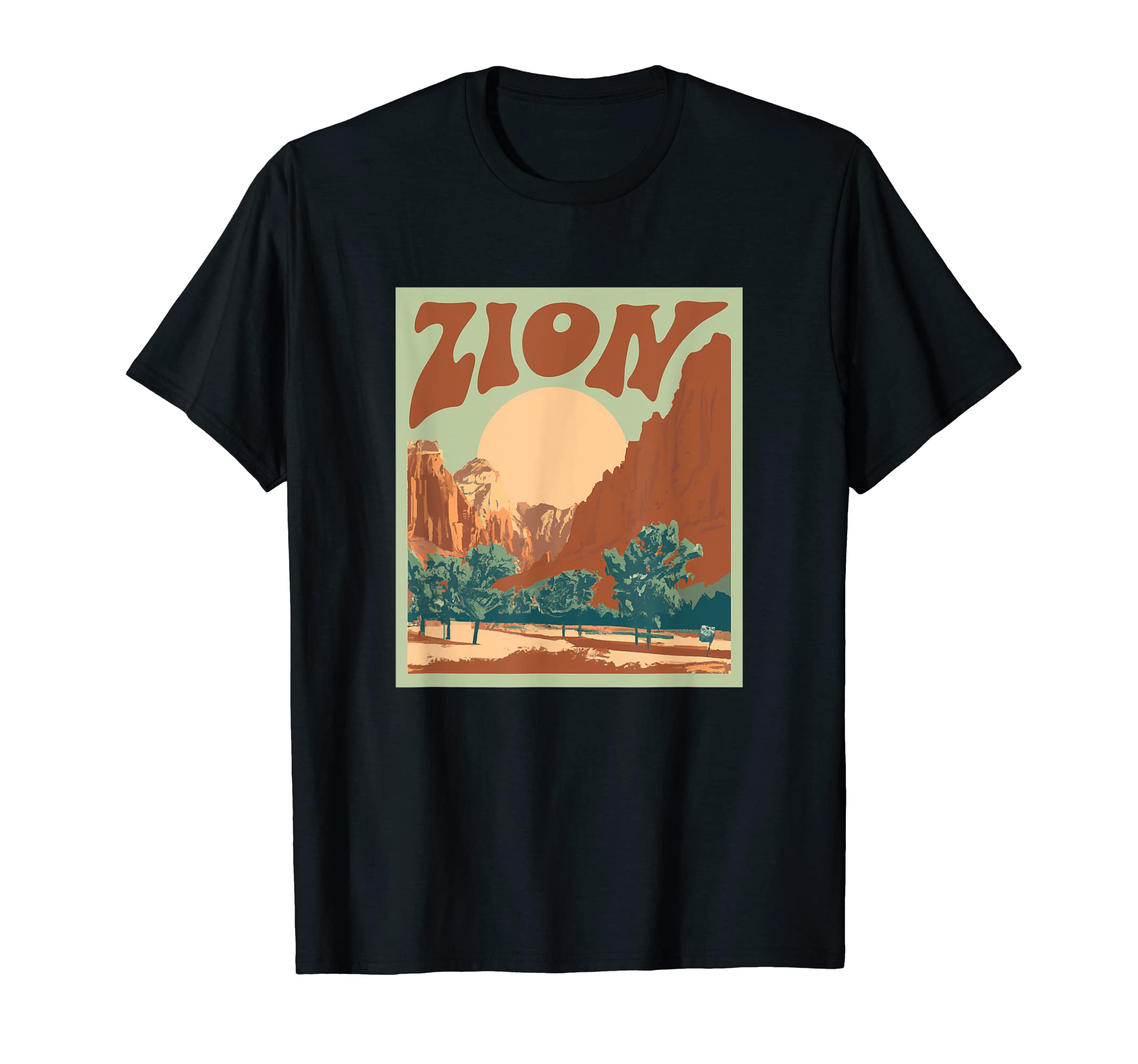 Zion National Park Wpa Utah T-Shirt - Graphic Print for Adults - T-Shirt, Sweatshirt, Hoodie
