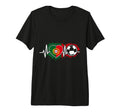 Soccer Heartbeat Portugal Flag Football T-Shirt - Graphic Print Unisex - T-Shirt, Sweatshirt, Hoodie