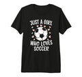 Just Who Loves Soccer Soccer Heart Sport T-Shirt - Custom Art Print Unisex - T-Shirt, Sweatshirt, Hoodie