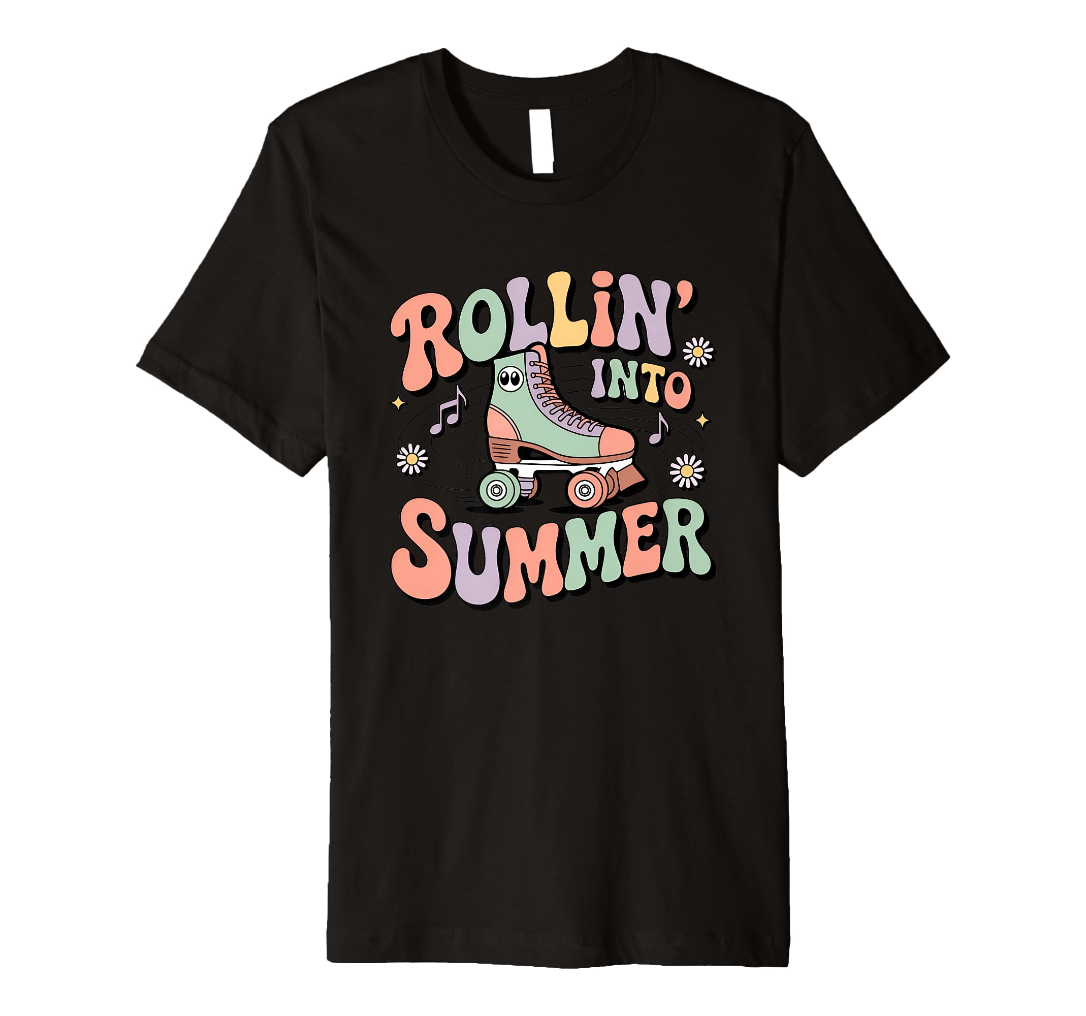Rollin Into Summer Roller Skate T-Shirt - Graphic Print for Adults - T-Shirt, Sweatshirt, Hoodie
