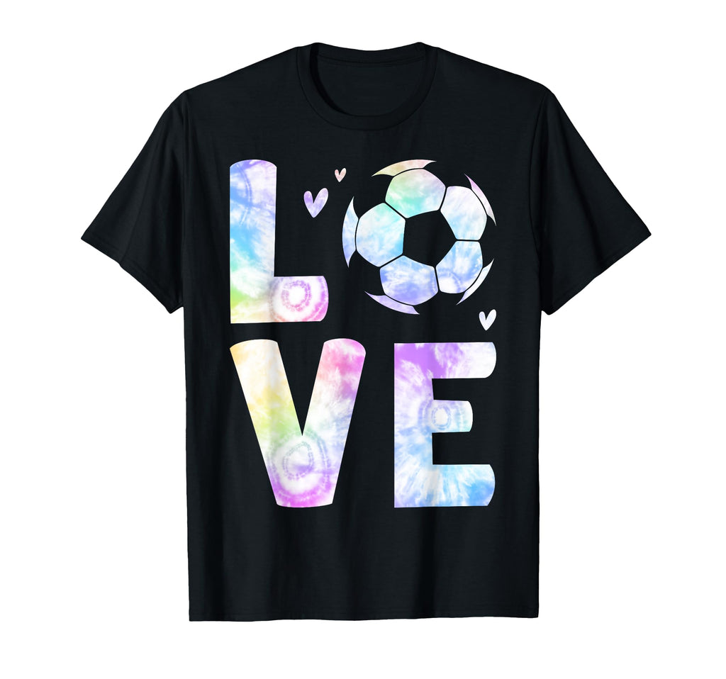 Soccer Fans Love Ball Tie Dye Soccer T-Shirt - Graphic Print for Adults - T-Shirt, Sweatshirt, Hoodie