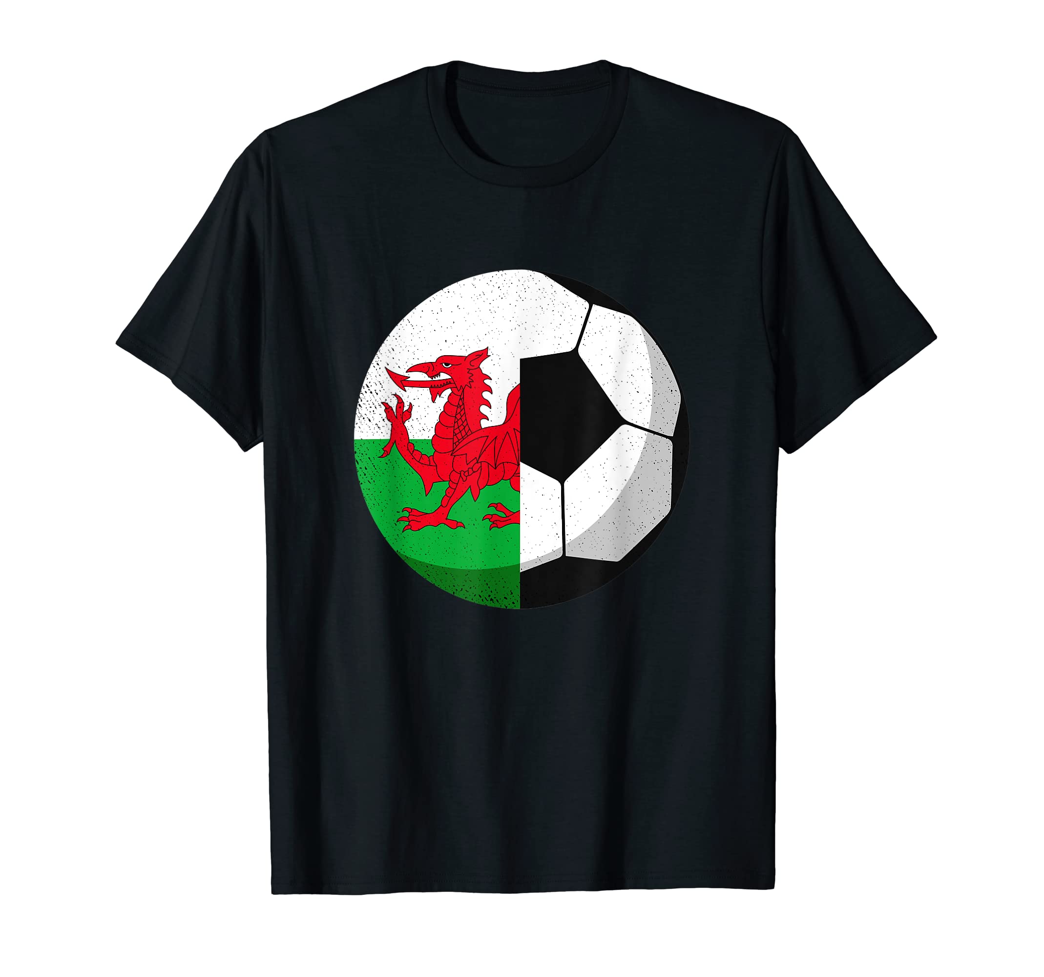 Half Wales Flag Half Football Fans T-Shirt - Aesthetic Graphic Men Women - T-Shirt, Sweatshirt, Hoodie