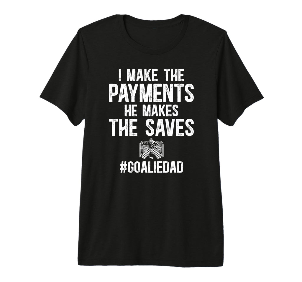 Mens Funny Hockey Goalie Dad Hockey T-Shirt - Minimalist Print Unisex - T-Shirt, Sweatshirt, Hoodie
