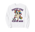 Soccer Pretty Vibe Unicorn Player Sweatshirt - Graphic Print Men Women - T-Shirt, Sweatshirt, Hoodie