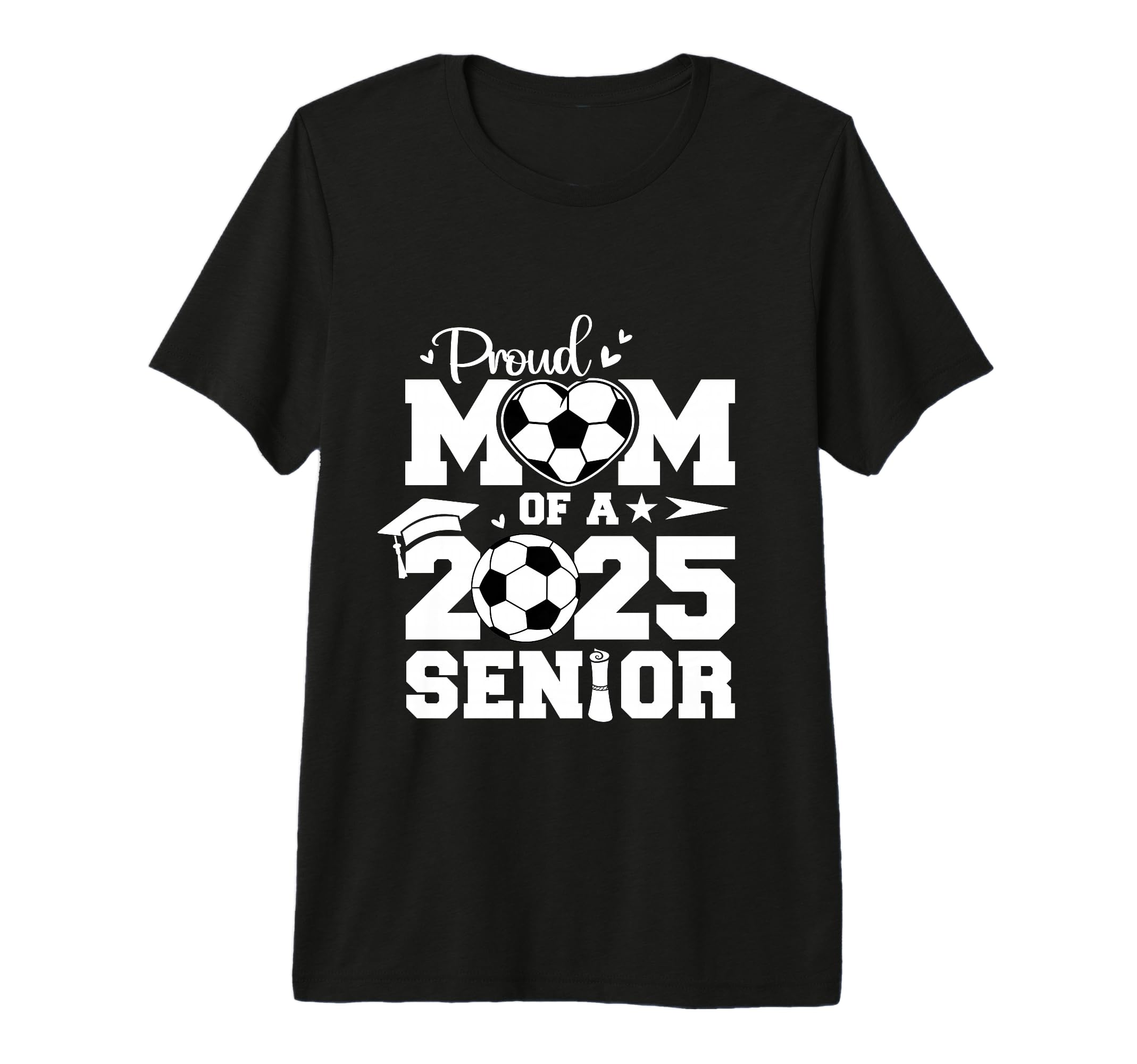 Proud Mom 2025 Senior Soccer Ball T-Shirt - Aesthetic Graphic Men Women - T-Shirt, Sweatshirt, Hoodie