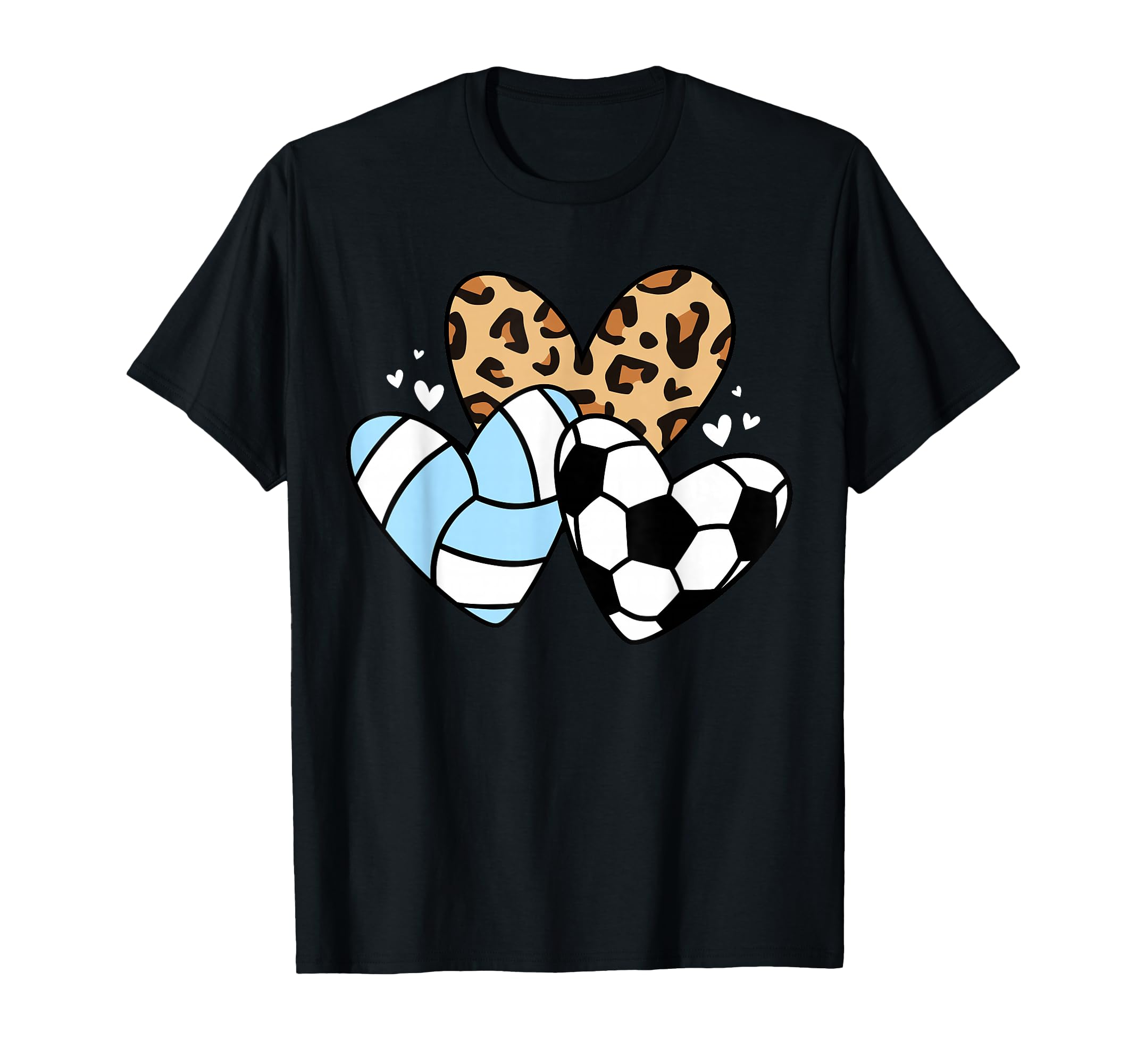 Soccer Volleyball Heart Funny T-Shirt - Fun Novelty Design for Adults - T-Shirt, Sweatshirt, Hoodie