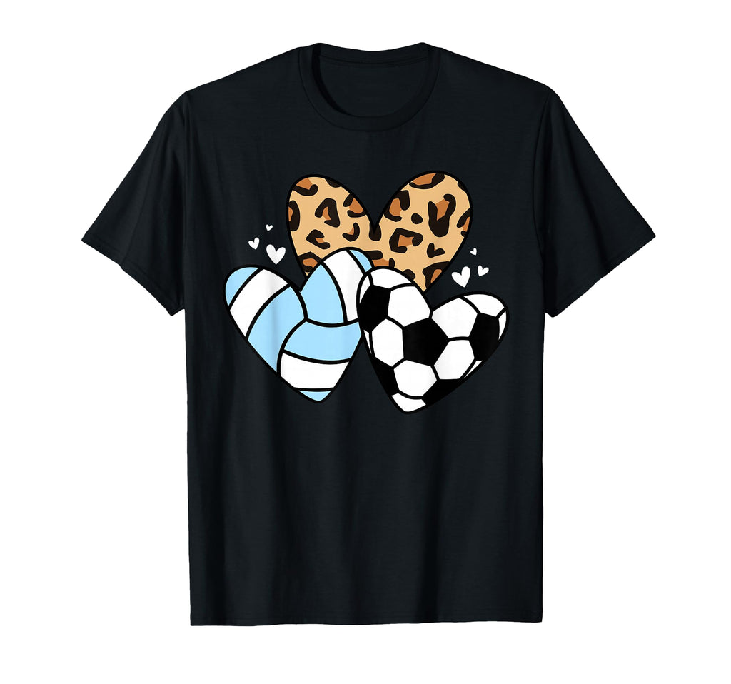 Soccer Volleyball Heart Funny Soccer T-Shirt - Casual Everyday Wear Unisex - T-Shirt, Sweatshirt, Hoodie