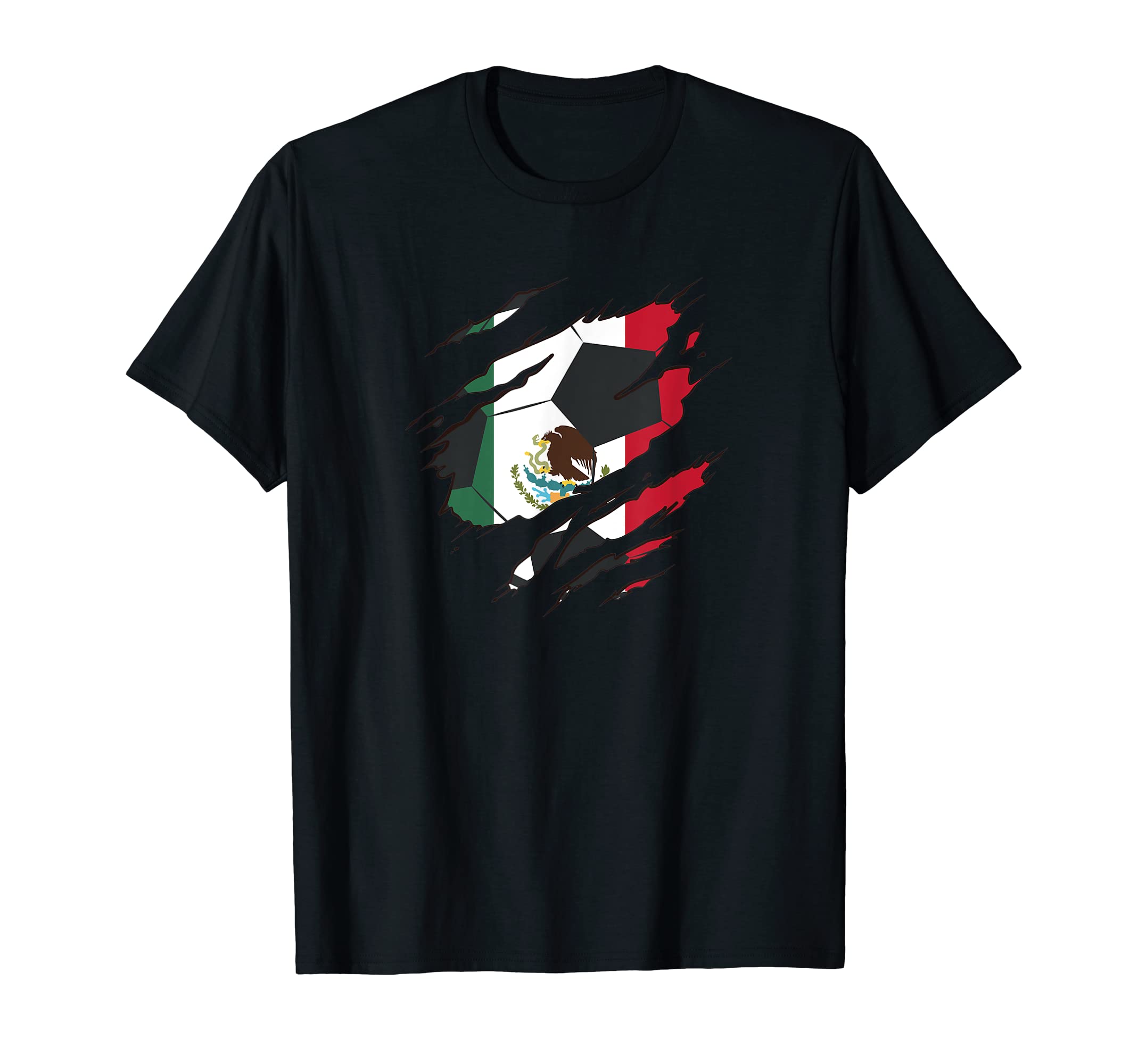 Camisa Mexico Soccer Ball Grunge Bandera T-Shirt - Trendy Graphic Unisex - T-Shirt, Sweatshirt, Hoodie