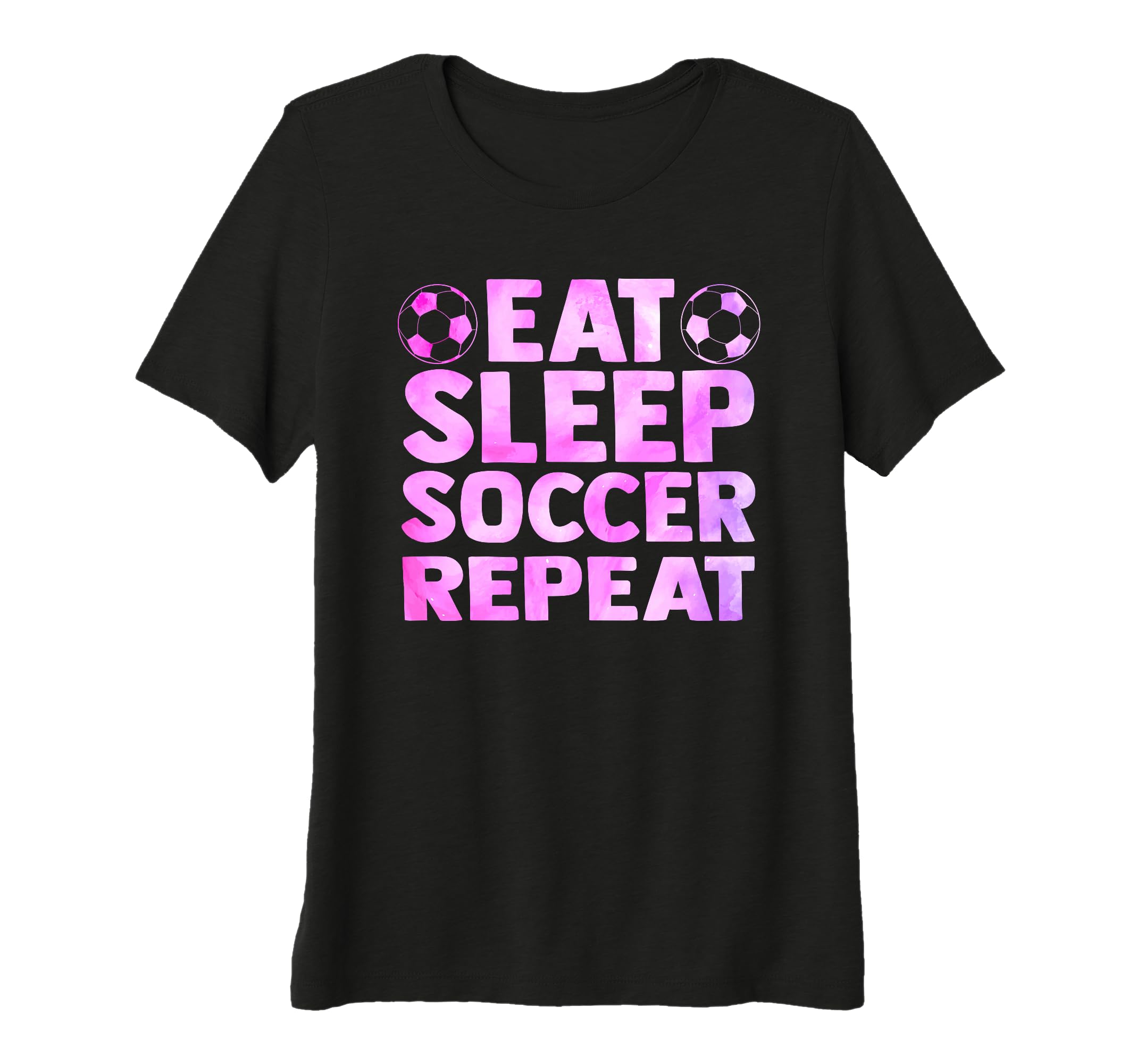 Eat Sleep Soccer Repeat Sport Tri Blend T-Shirt - Graphic Print for Adults - T-Shirt, Sweatshirt, Hoodie