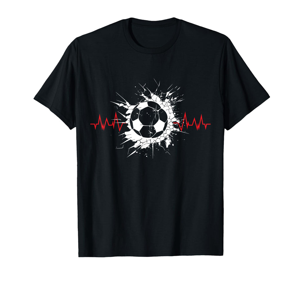 Soccer Ball Heartbeat Players And T-Shirt - Unique Graphic for Adults - T-Shirt, Sweatshirt, Hoodie