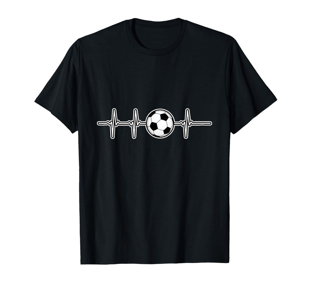 Soccer Football Lover Heartbeat T-Shirt - Casual Everyday Wear Men Women - T-Shirt, Sweatshirt, Hoodie