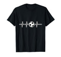 Soccer Football Lover Heartbeat T-Shirt - Casual Everyday Wear Men Women - T-Shirt, Sweatshirt, Hoodie