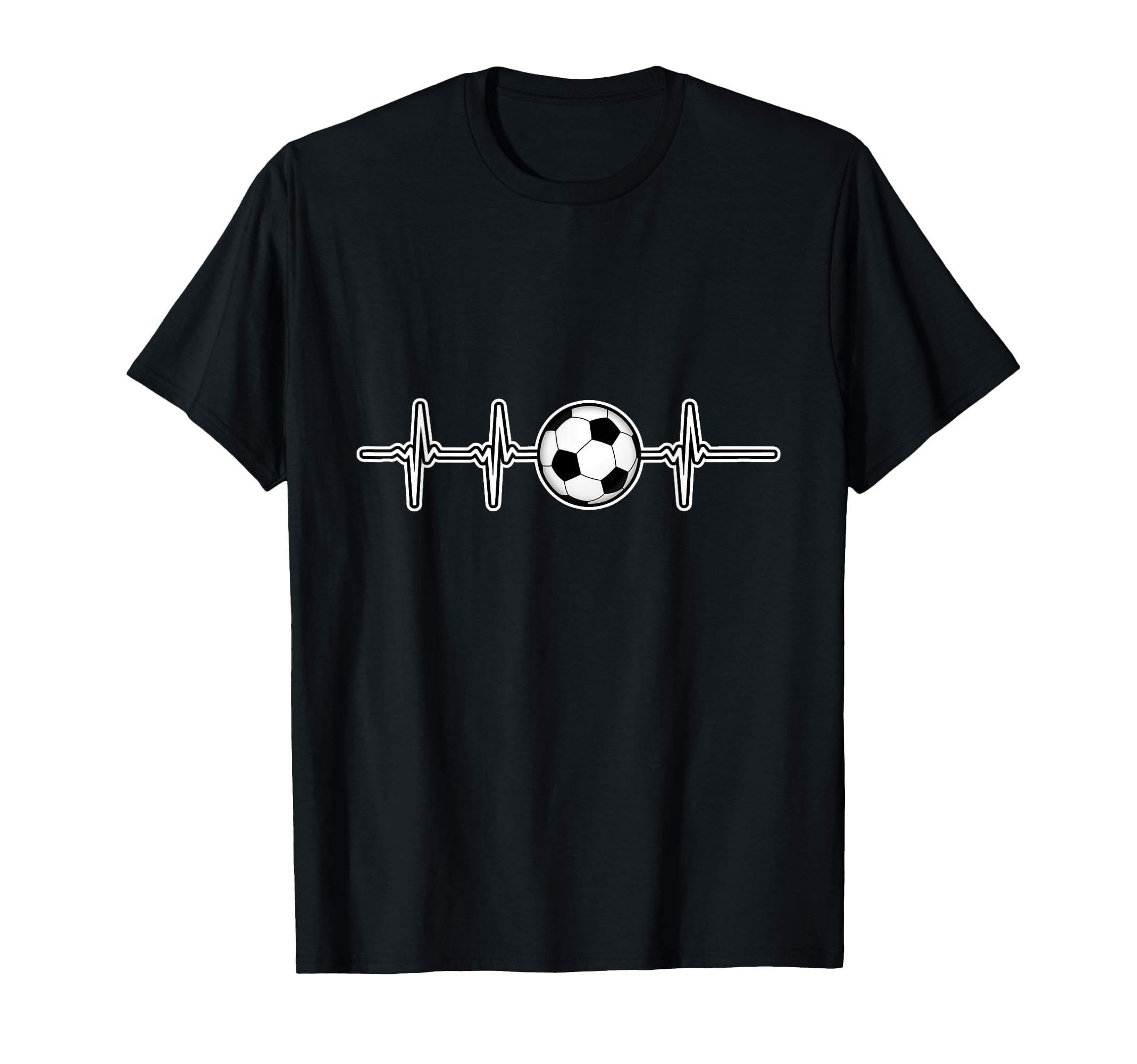 Soccer Football Lover Heartbeat T-Shirt - Casual Everyday Wear Men Women - T-Shirt, Sweatshirt, Hoodie