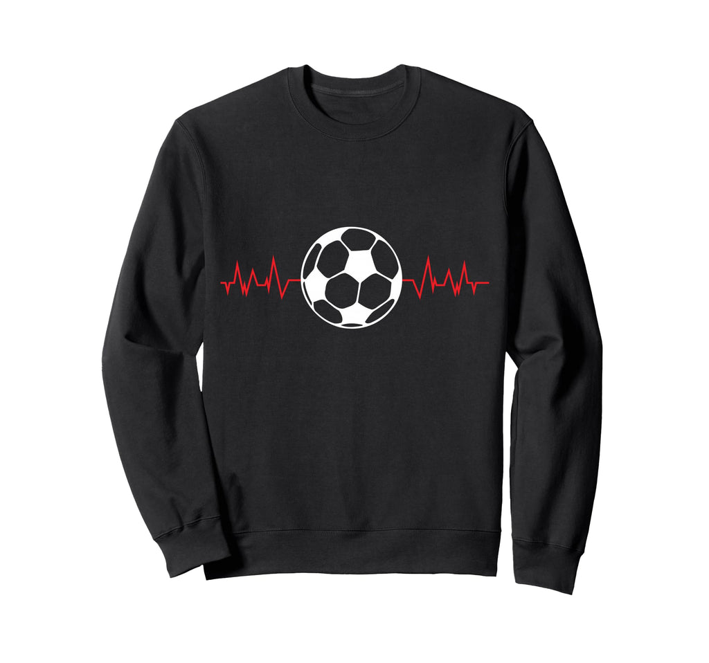 Soccer Ball Heartbeat Players Sweatshirt - Graphic Print for Adults - T-Shirt, Sweatshirt, Hoodie