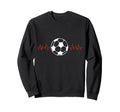 Soccer Ball Heartbeat Players Sweatshirt - Graphic Print for Adults - T-Shirt, Sweatshirt, Hoodie