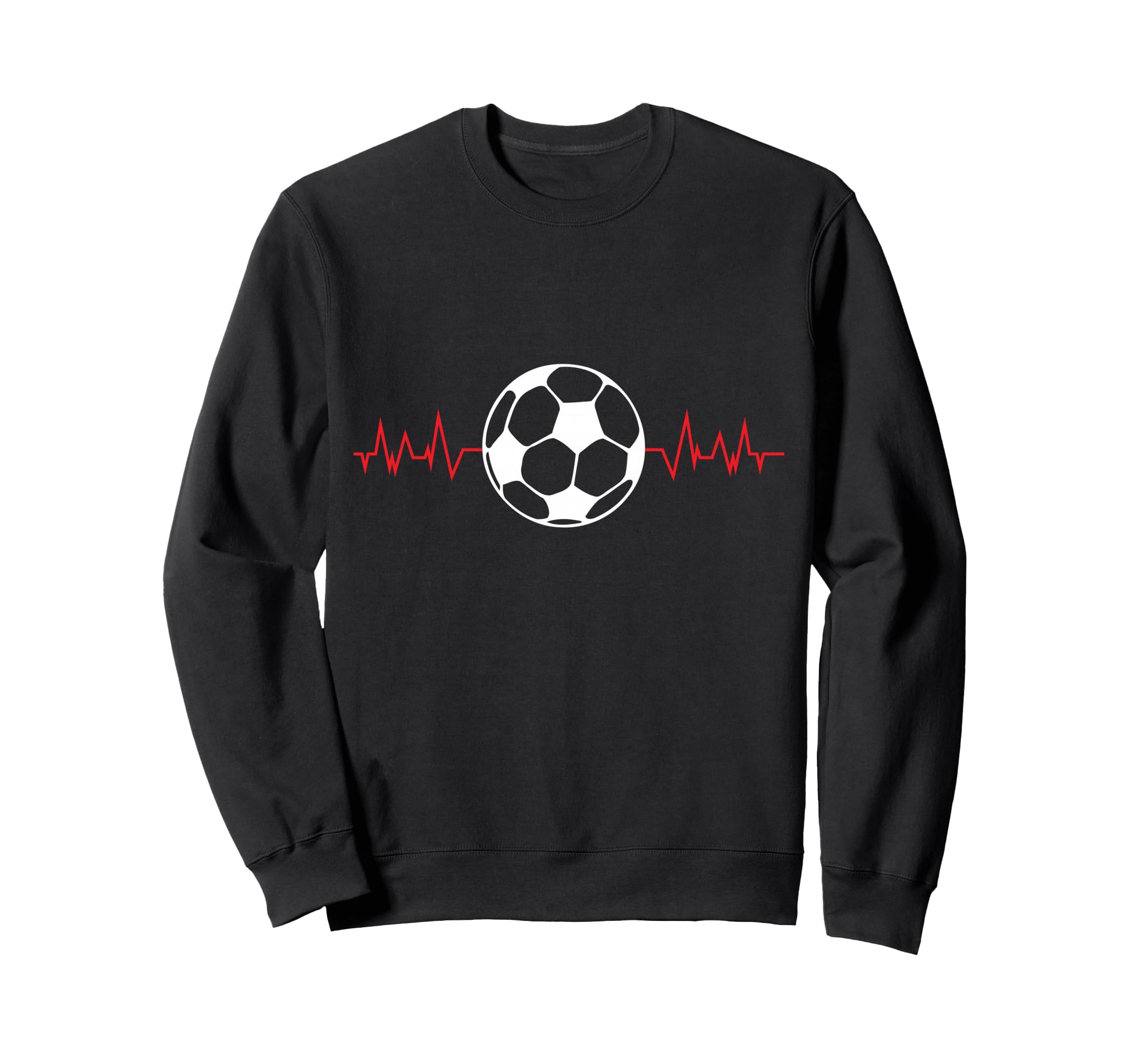 Soccer Ball Heartbeat Players Sweatshirt - Graphic Print for Adults - T-Shirt, Sweatshirt, Hoodie