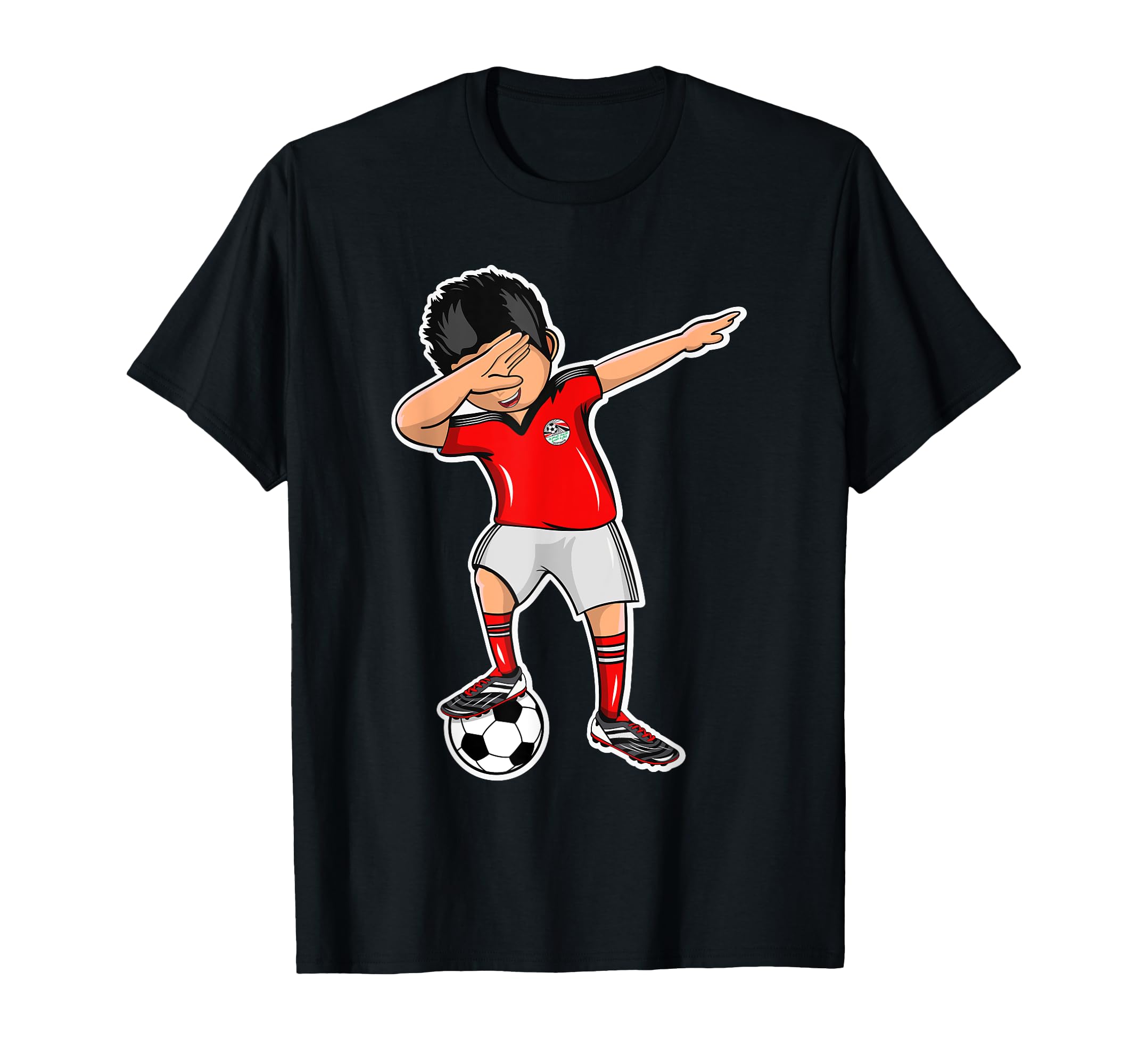 Dabbing Soccer Egypt Jersey Egyptian T-Shirt - Custom Art Print Unisex - T-Shirt, Sweatshirt, Hoodie