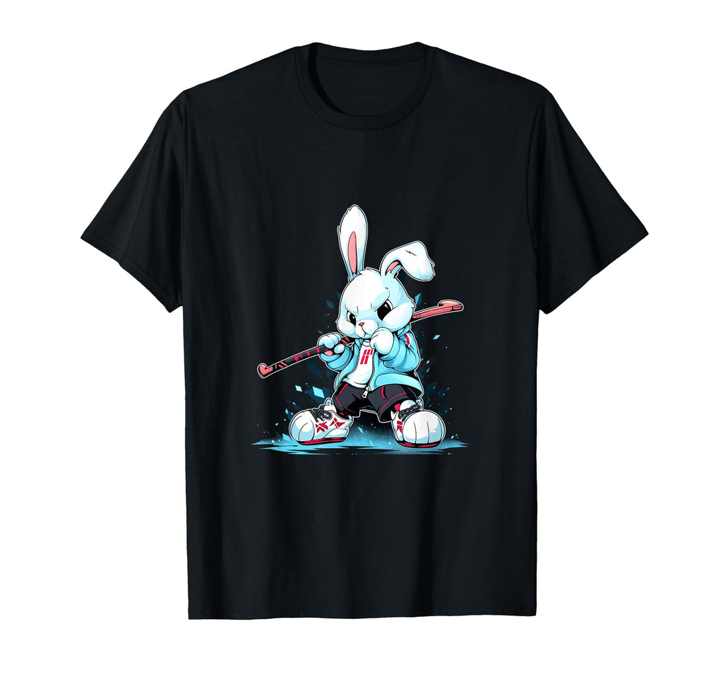Hockey Bunny Rabbit Ice Hockey T-Shirt - Aesthetic Graphic for Adults - T-Shirt, Sweatshirt, Hoodie