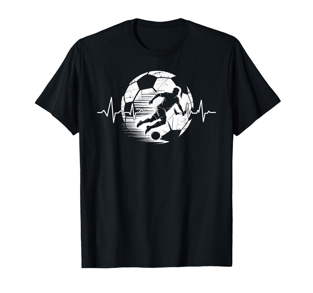 Heartbeat Soccer Player Ball Soccer T-Shirt - Novelty Apparel Unisex - T-Shirt, Sweatshirt, Hoodie