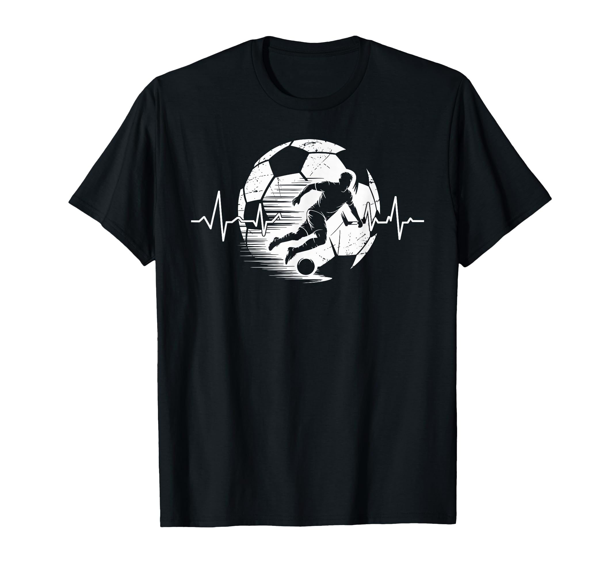 Heartbeat Soccer Player Ball Soccer T-Shirt - Novelty Apparel Unisex - T-Shirt, Sweatshirt, Hoodie