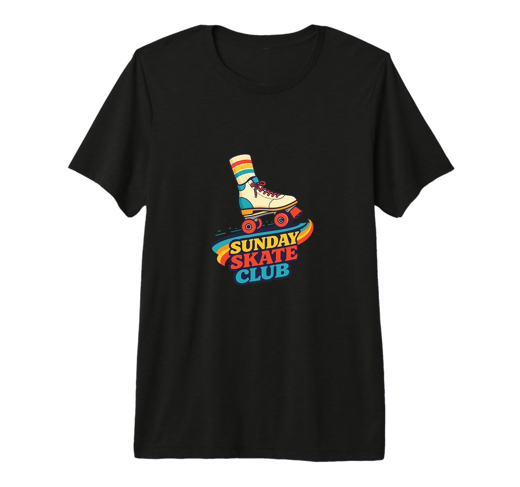 Sunday Skate Club Roller Skate Skater Tri T-Shirt - Novelty Apparel Unisex - T-Shirt, Sweatshirt, Hoodie